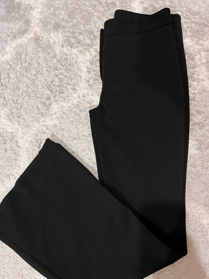 Siyah Kadın Uzun Yumuşak Kumaş Pantolon - Görsel 2