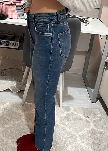 Kadın Mavi Regular Fit Kot Pantolon - Görsel 5