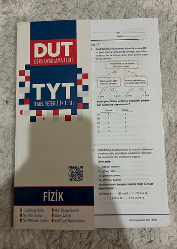 DUT TYT Fizik Temel Yeterlilik Testi Kitabı
