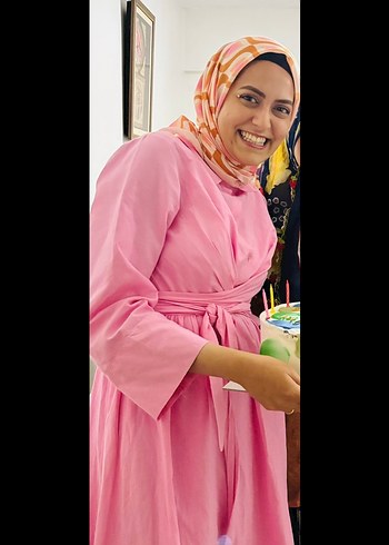 Diğer Pembe Uzun Salaş Kadın Elbise