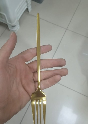  Beden altın Renk Parlak Altın Renkli Paslanmaz Çelik Kaşık Seti