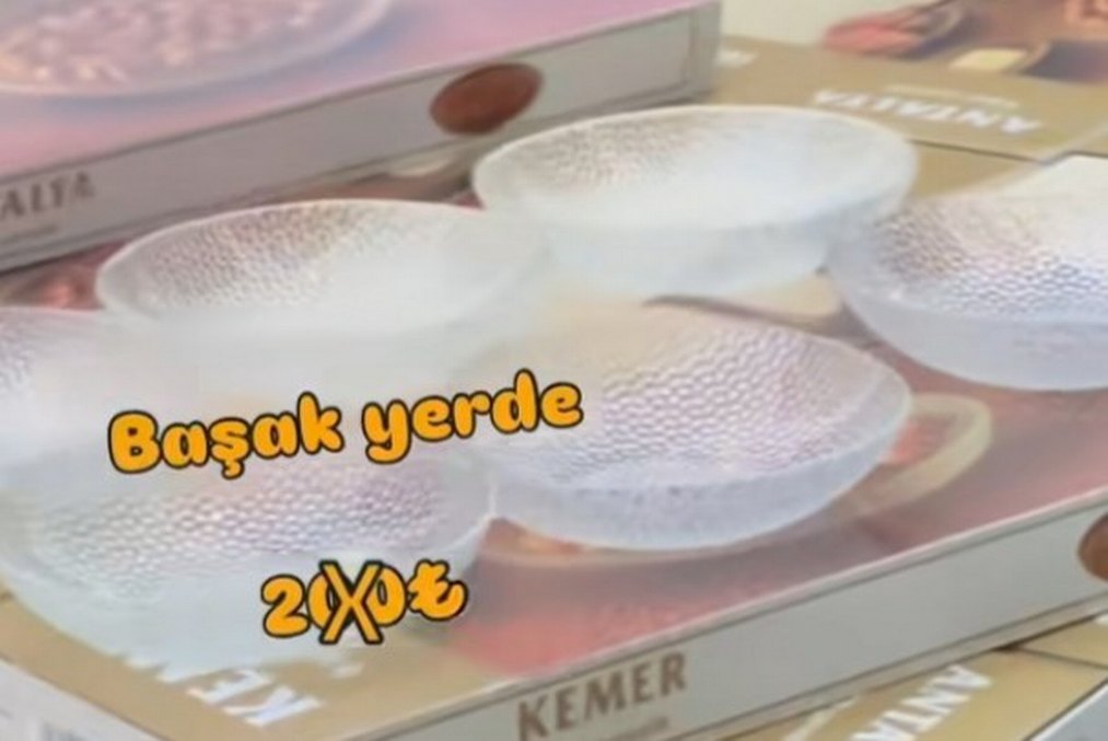 Beyaz Vintage Soyut Desenli Tabak - Görsel 2