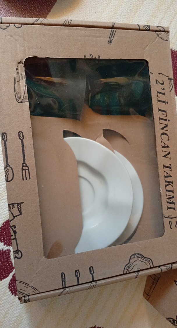 Siyah Seramik 2'li Fincan Takımı - Görsel 2