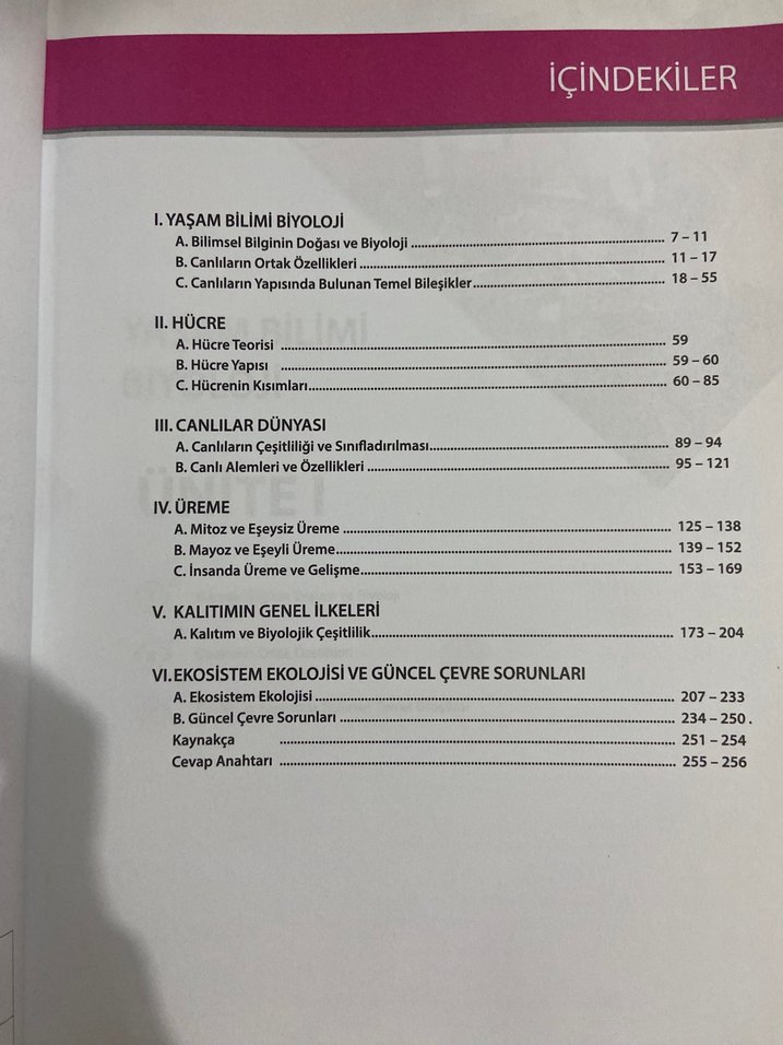 12. Sınıf Mezun Uğur yayınları Biyoloji Çalışma Fasikülü - Görsel 2