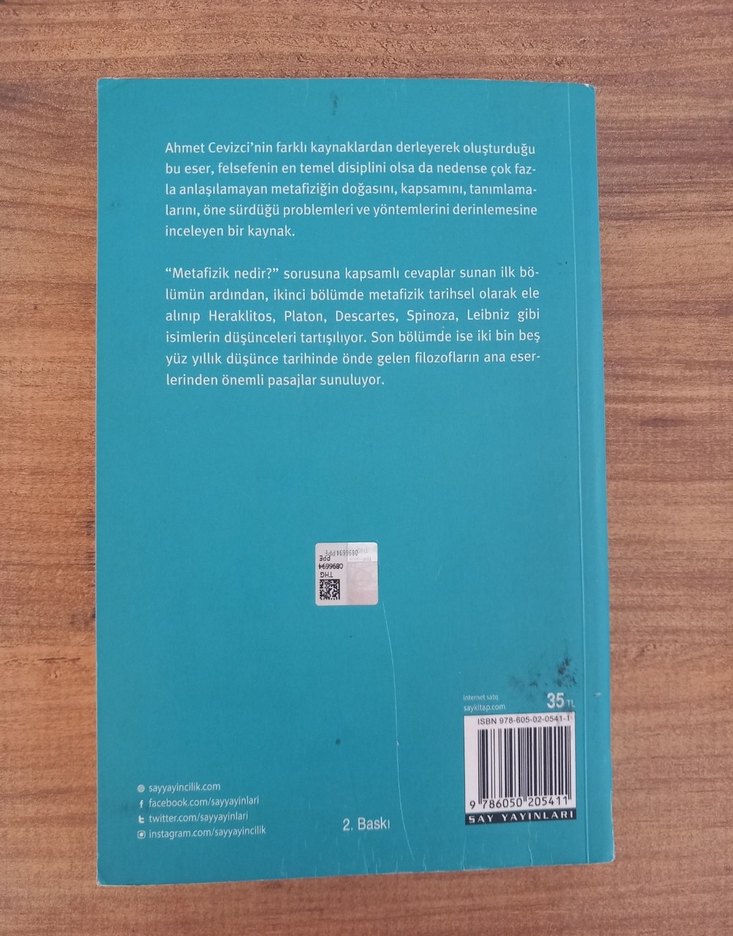 Metafiziğe Giriş - Ahmet Cevizci - Görsel 2