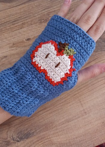 elmalı parmaksız eldiven - Görsel 2