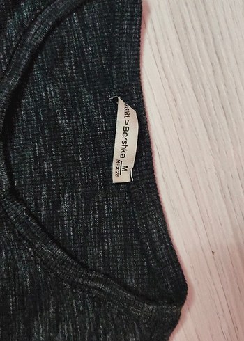 Gri Uzun Kollu İnce Triko Kadın Kazak - Görsel 2