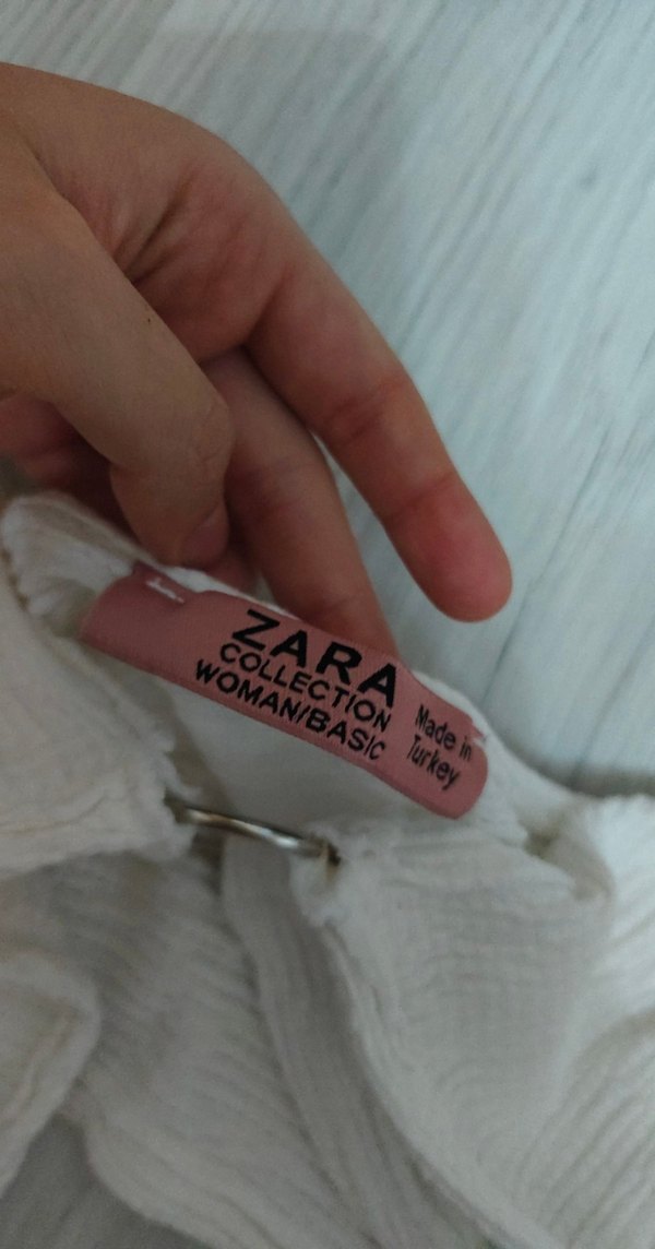 Beyaz Keten Halter Yaka Kısa Üst - Görsel 3