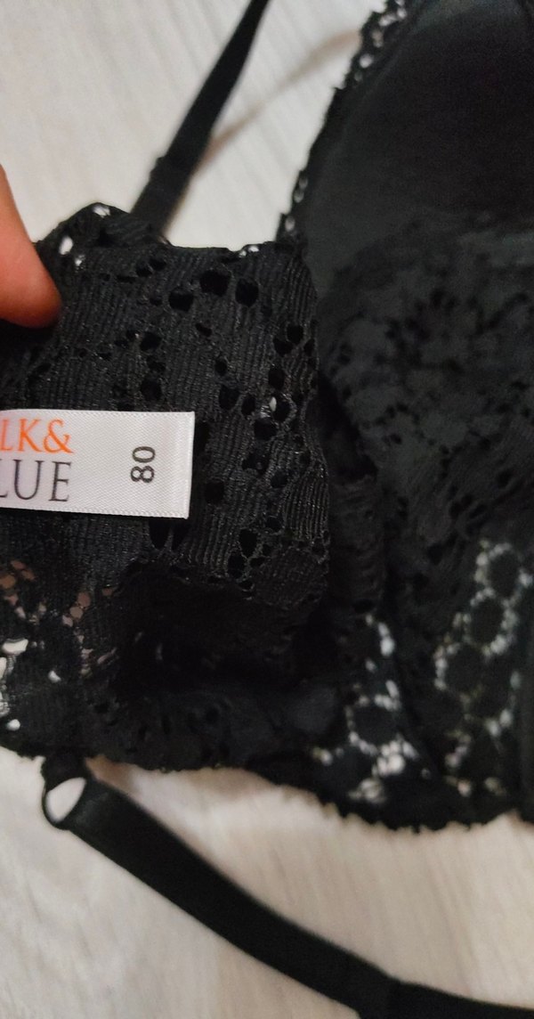 Siyah Dantel Mini Goth Bralet - Görsel 3