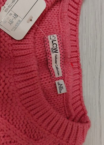 Kız Çocuk Pembe Triko Kazak - Görsel 2