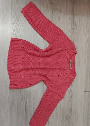 Kız Çocuk Pembe Triko Kazak