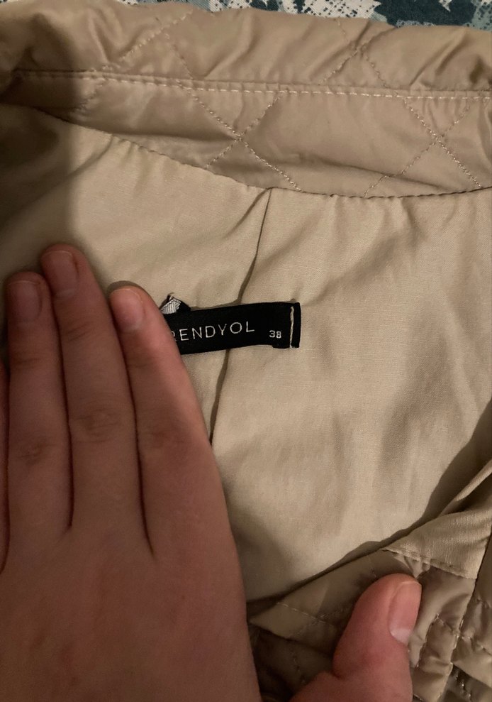 Bej Düğmeli Kadın Midi Ceket - Görsel 2