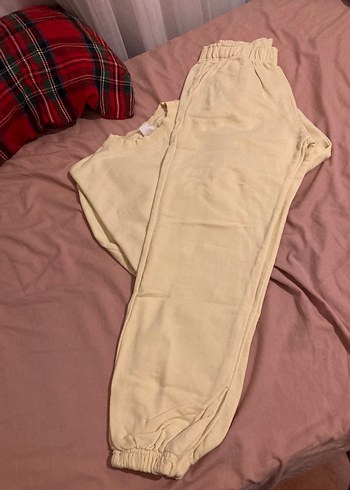 Zara Bej Kadın Bisiklet Yaka Salaş eşofman takımı