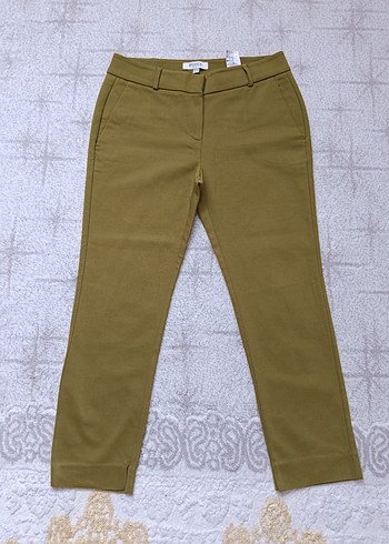 Kadın Haki Kumaş Pantolon Regular Fit