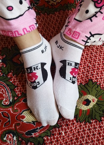 37 Beden BJK Logo Baskılı Pamuk Kız Çorabı