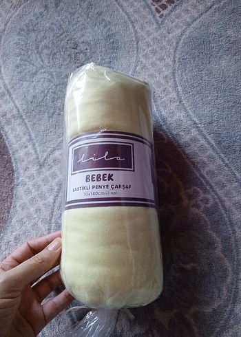 Bej Bebek Lastikli Penye Çarşaf 70x140 cm