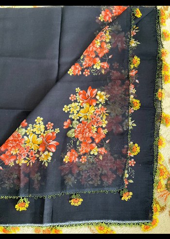 İğne oyalı Çok Renkli Bohem Kadın Eşarp - Görsel 5