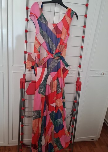 Etiketi üzerinde Bohem Çok Renkli Uzun Kadın Elbise - Görsel 4