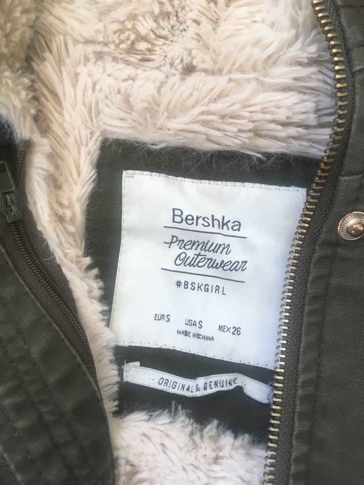 Bershka Gri Kadın Kışlık Kürklü Mont - Görsel 2