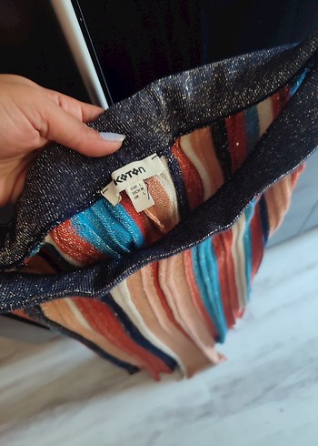 m Beden Kadın Çok Renkli Uzun Bohem Etek