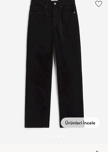 Fitilli kadife siyah pantolon - Görsel 2