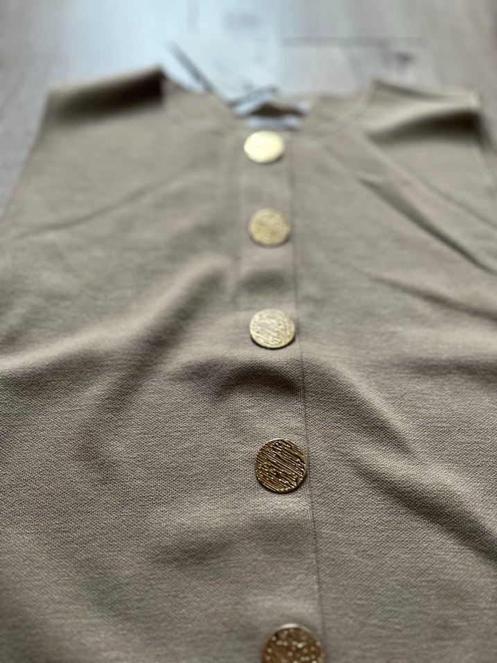 Düğmeli vizon Kadın Yelek - Görsel 4