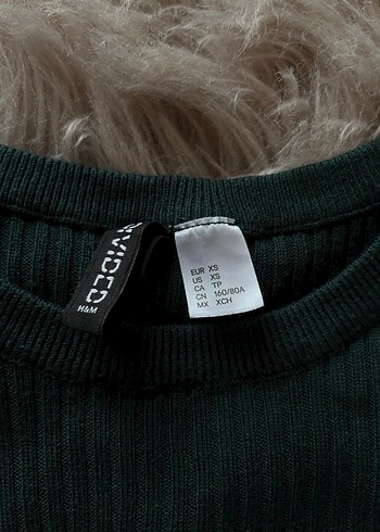 Kadın Yeşil Triko Uzun Kollu Kazak - Görsel 2