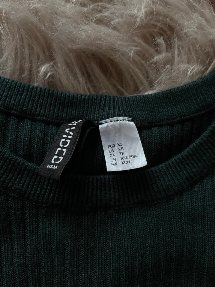 Kadın Yeşil Triko Uzun Kollu Kazak - Görsel 2