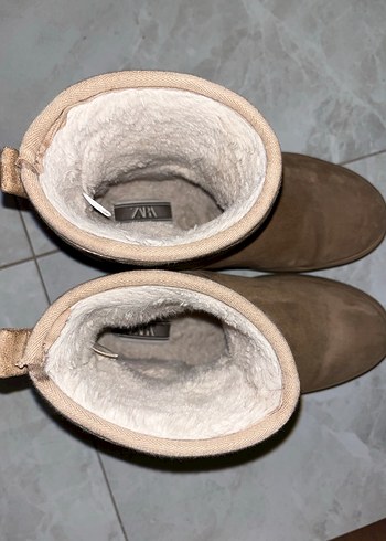 Bej Süet Kadın Platform Topuklu Bot - Görsel 2