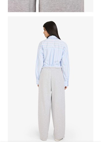 Gri Baggy fıt pantolon - Görsel 2