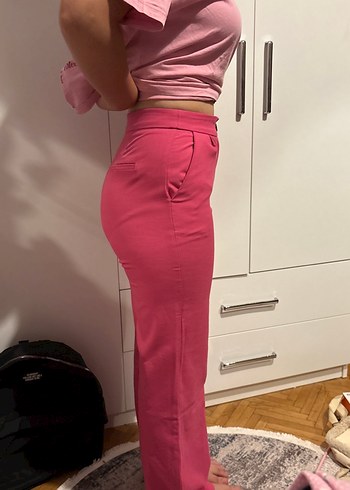 LC Waikiki Pembe Kadın Kumaş Pantolon