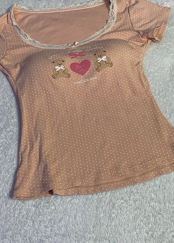 Dantel Yaka pembe crop - Görsel 3