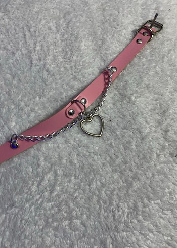 Pembe tasma kolye - Görsel 3