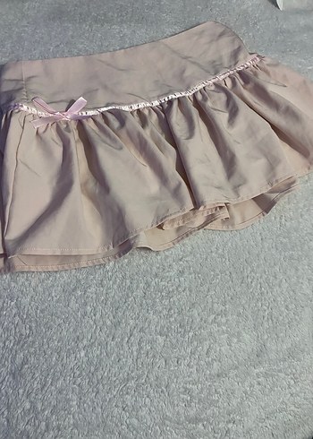 Lolita Pembe Fırfırlı Mini Etek - Görsel 3