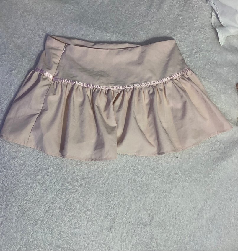 Lolita Pembe Fırfırlı Mini Etek - Görsel 5