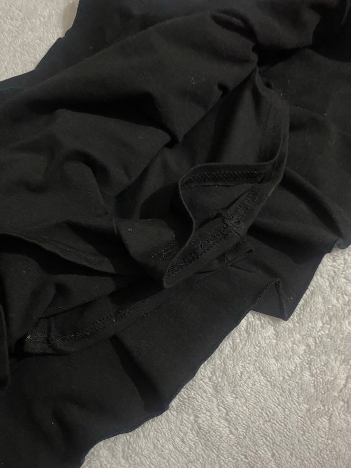 Siyah Fırfırlı Mini Etek - Görsel 3