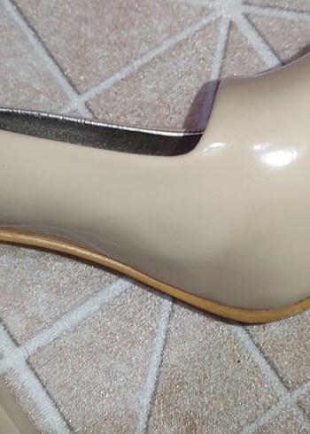 Bej Rugan Platform Kadın İnce Topuklu Ayakkabı - Görsel 8