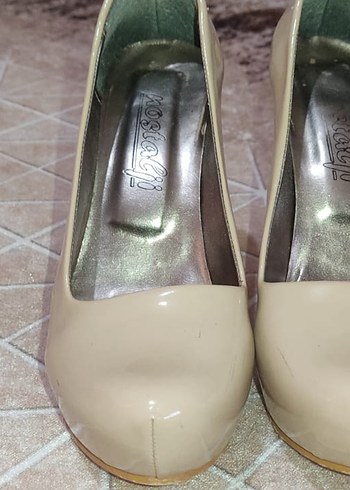 Bej Rugan Platform Kadın İnce Topuklu Ayakkabı - Görsel 11