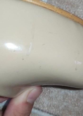 Bej Rugan Platform Kadın İnce Topuklu Ayakkabı - Görsel 6