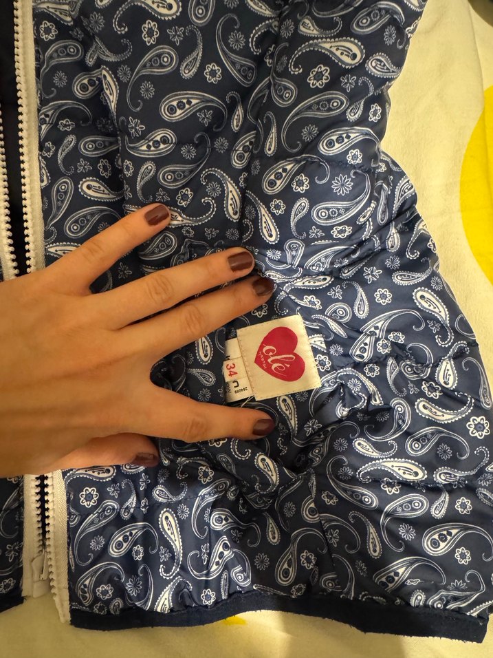 Koton Uzun Kollu Renkli Baskılı Kadın Mont - Görsel 2