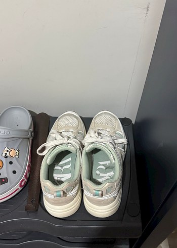 Zara Beyaz Bağcıklı Kadın Spor Ayakkabı - Görsel 2