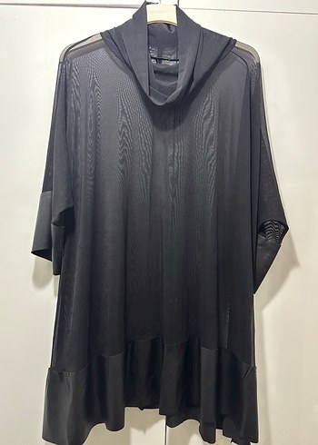 Transparan Siyah Gotik Kadın Tunik