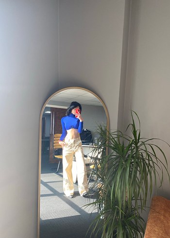 Diğer Mavi Crop Bluz ve