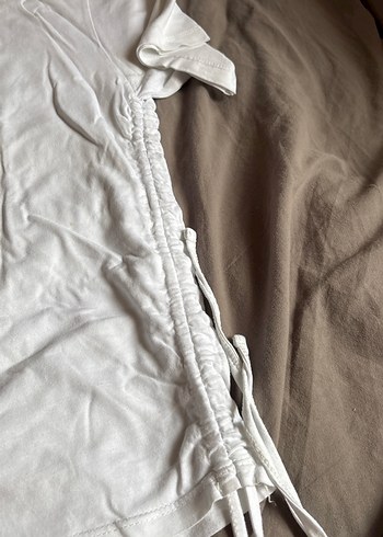 Baskılı Beyaz Hamile Tişörtü, Kısa Kollu, Rahat Kesim - Görsel 3