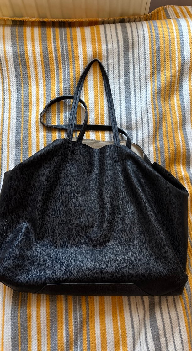 Siyah Deri Kadın Çanta - Görsel 4