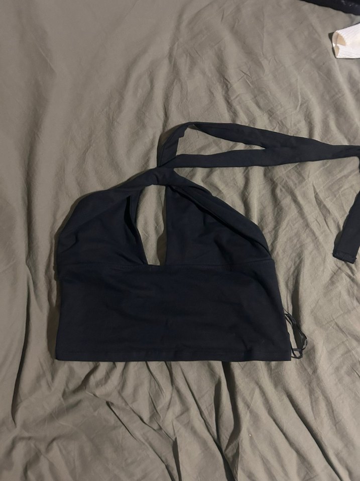 Siyah Halter Yaka Gotik Büstiyer - Görsel 2