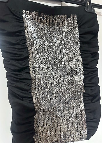 Pullu straplez bluz - Görsel 2