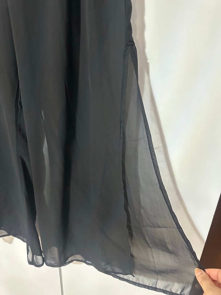 Siyah Salaş Uzun şifon pareo - Görsel 2