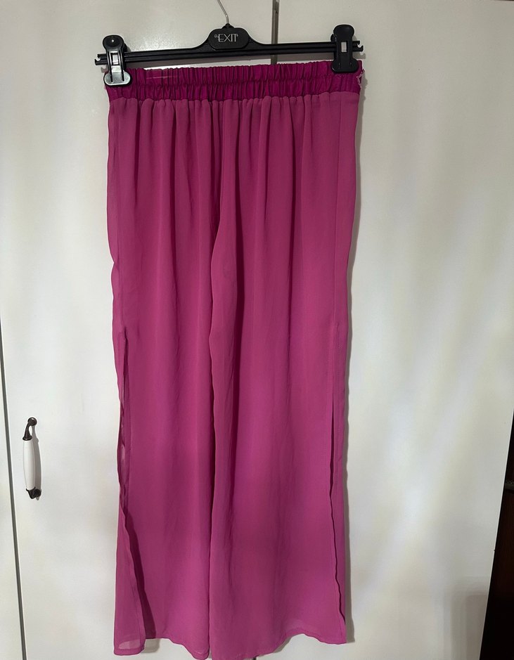 Pembe Salaş Uzun şifon pareo - Görsel 2