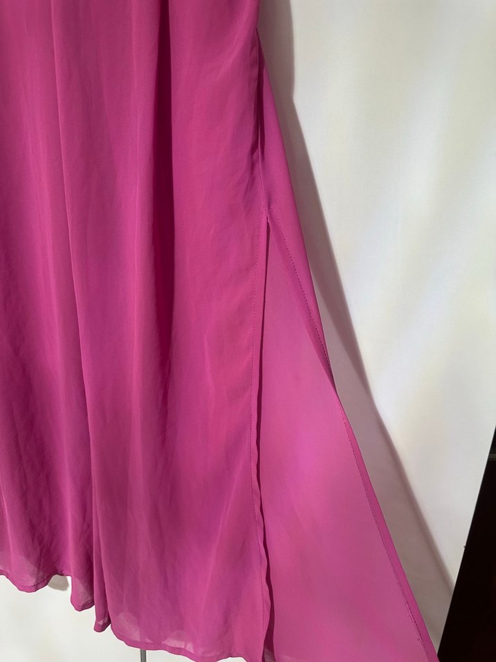 Pembe Salaş Uzun şifon pareo - Görsel 3